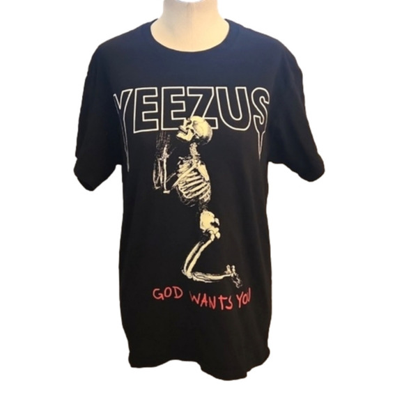 Womens Yeezus black graphic God Wants You tee size M. - Picture 8 of 12